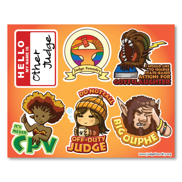 Judge Foundry Sticker Sheet